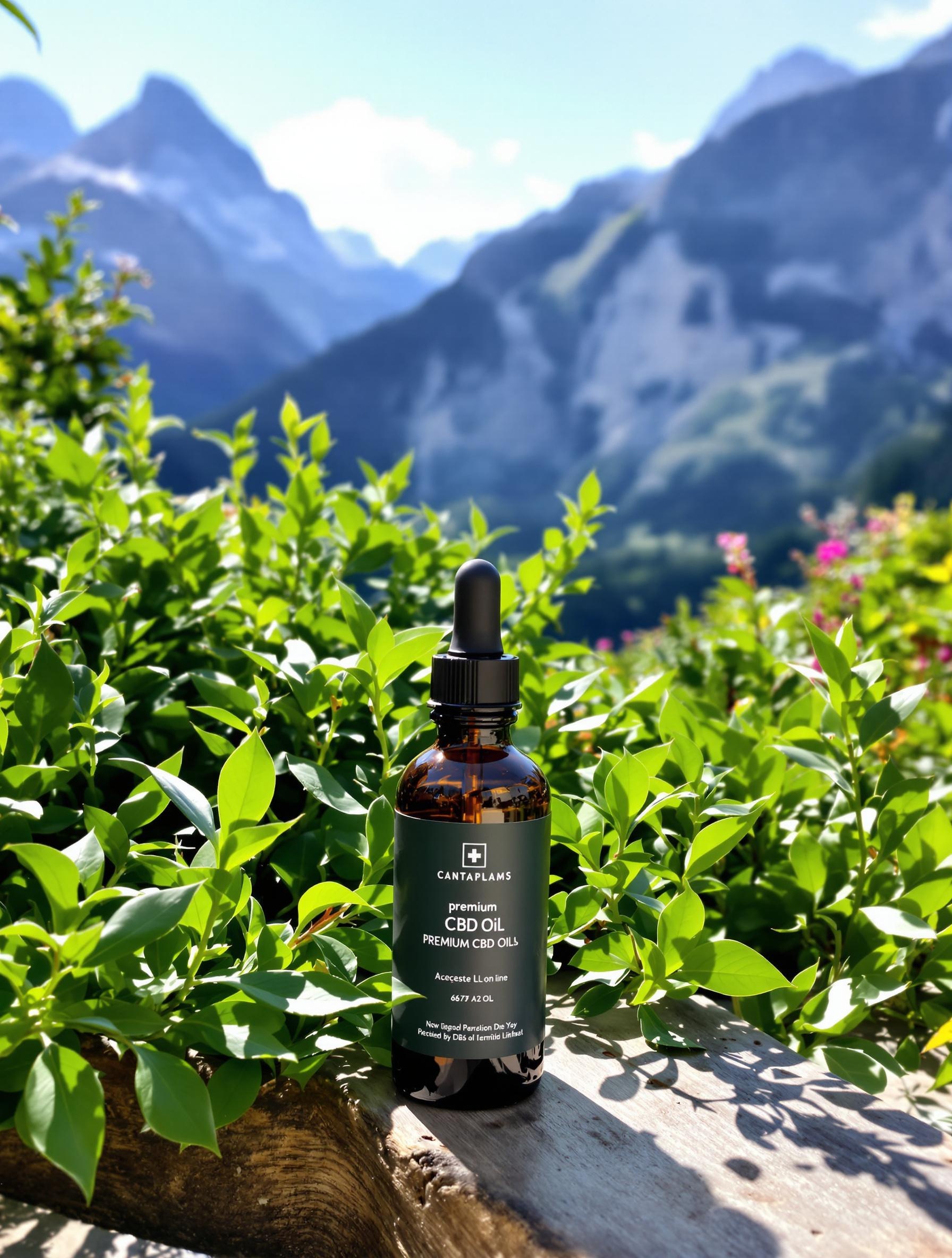 Bouteille d'huile de CBD suisse haut de gamme