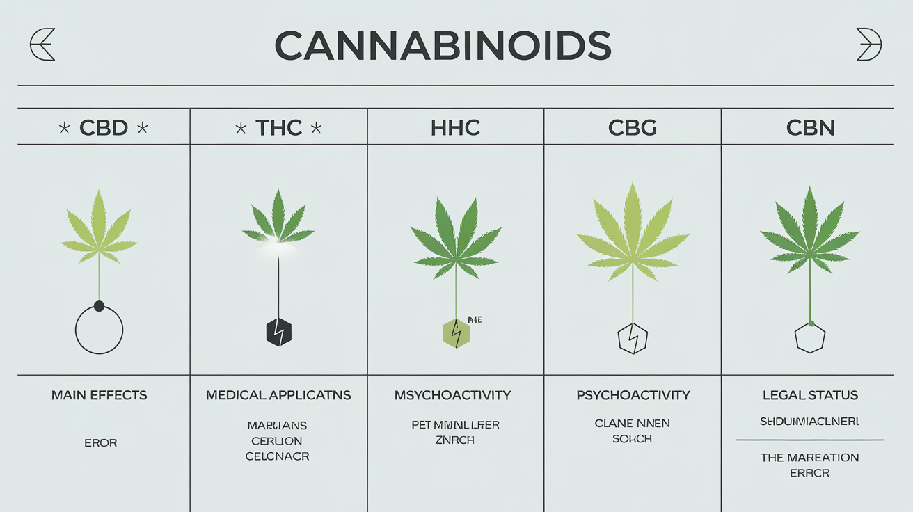 Comparatif des cannabinoïdes