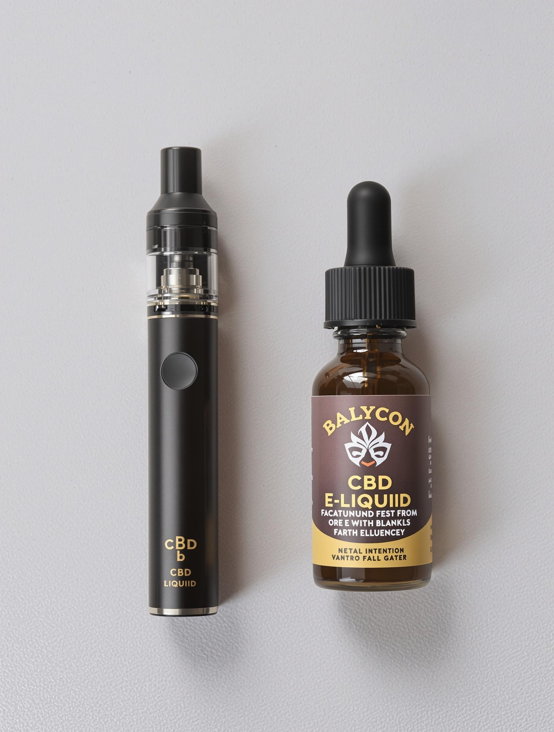 Cigarette électronique avec e-liquide au CBD.