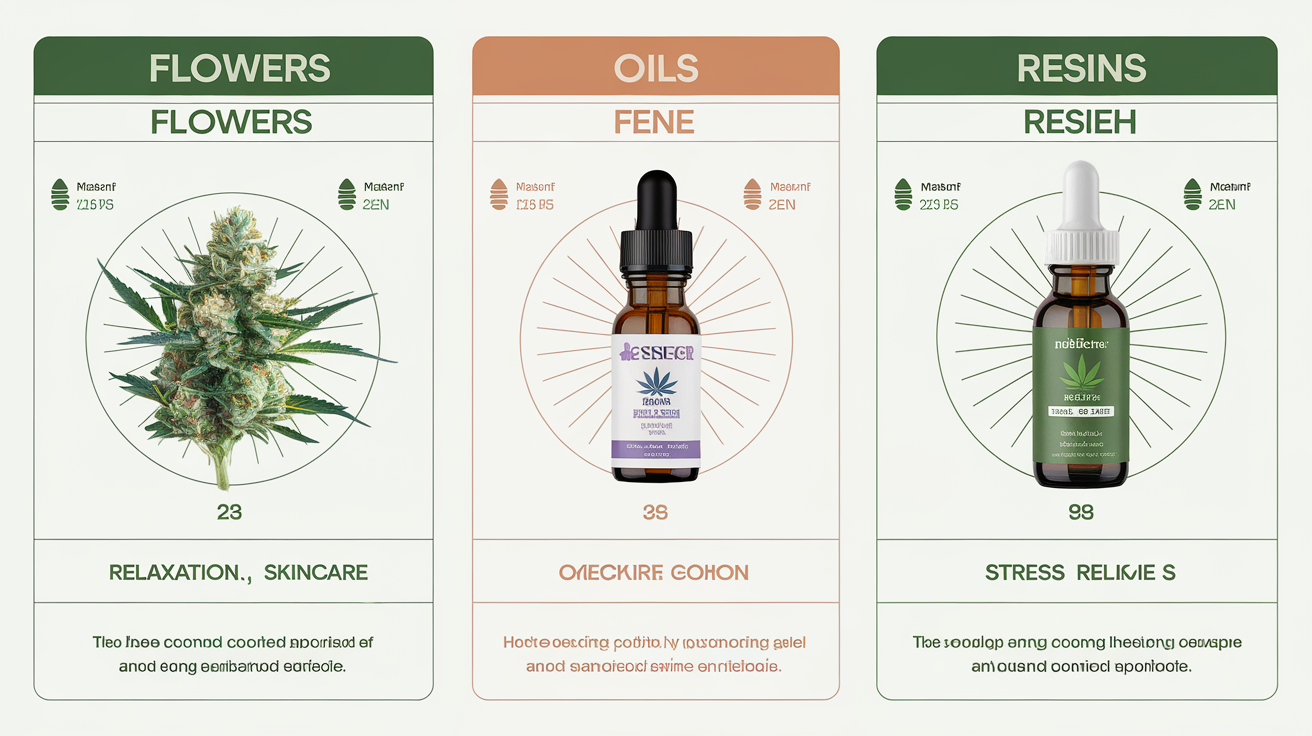 Tableau comparatif des produits phares au CBD