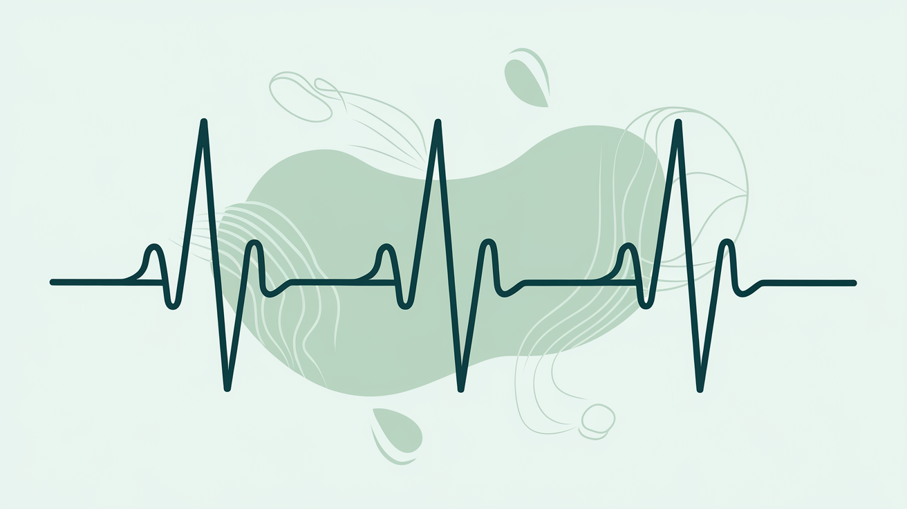 Effets du CBD sur le rythme cardiaque illustrés par un électrocardiogramme.