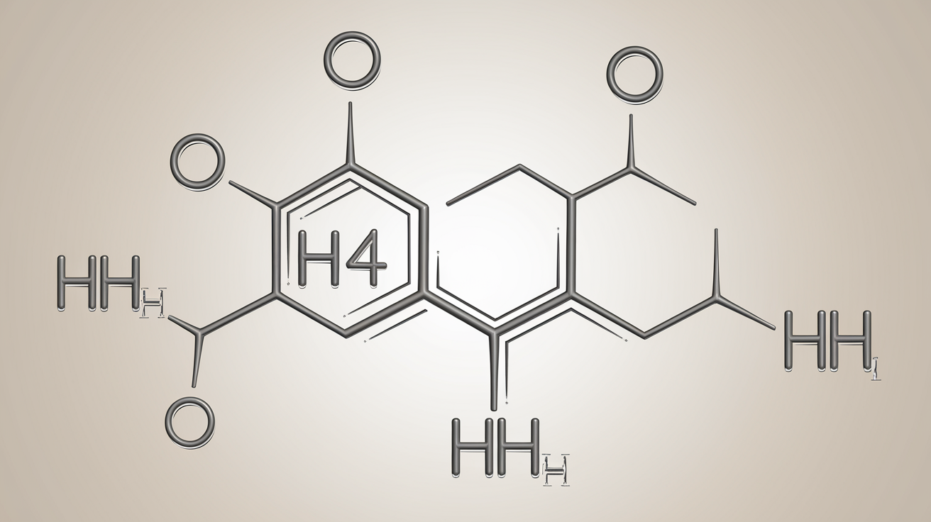 Illustration scientifique de la molécule de H4CBD