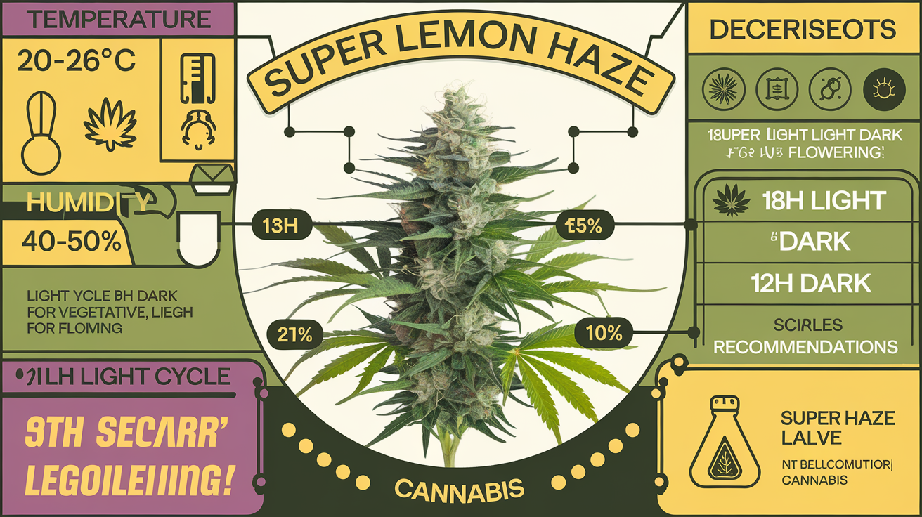 Tableau des conditions idéales pour cultiver Super Lemon Haze