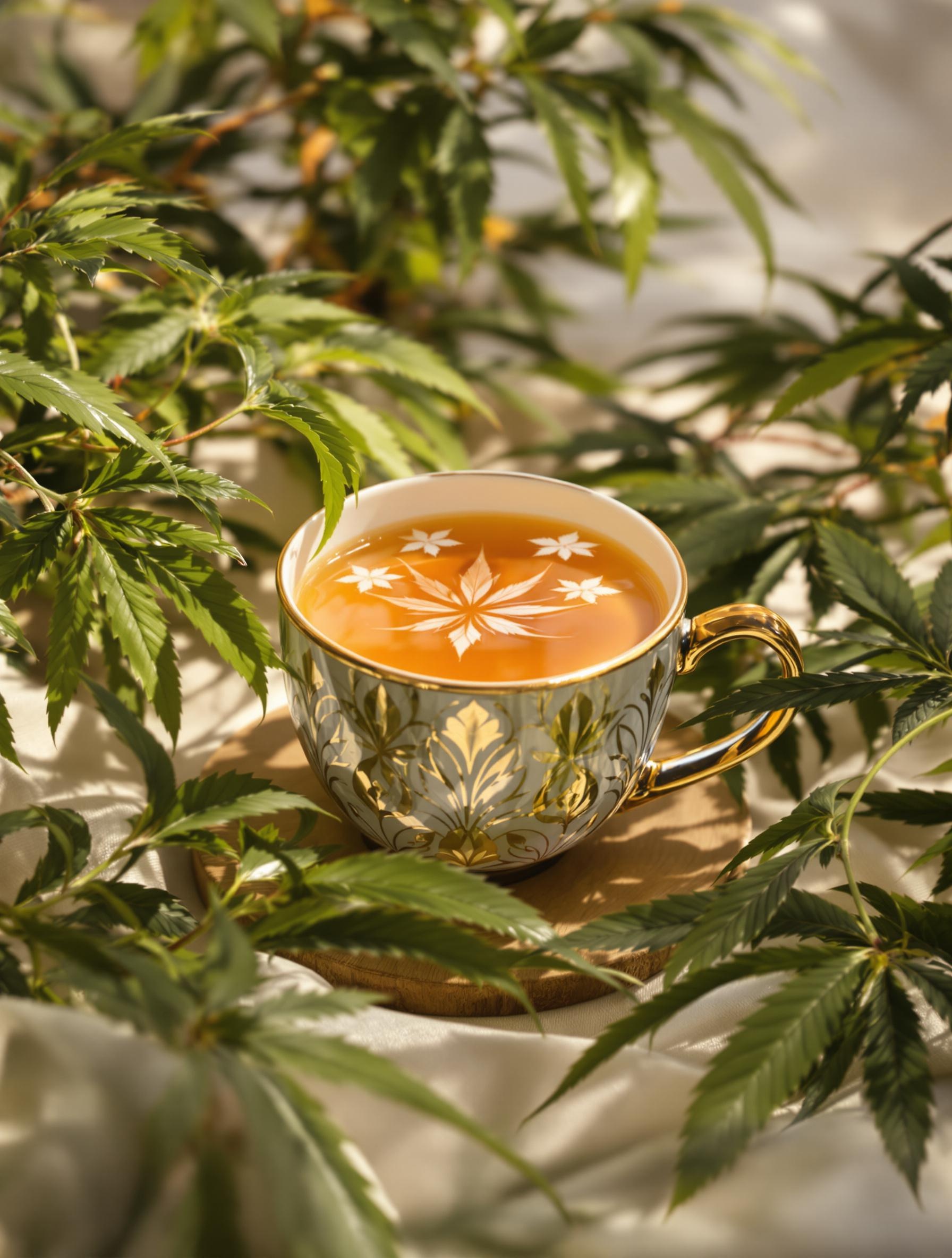 Une infusion de CBD dans une tasse élégante