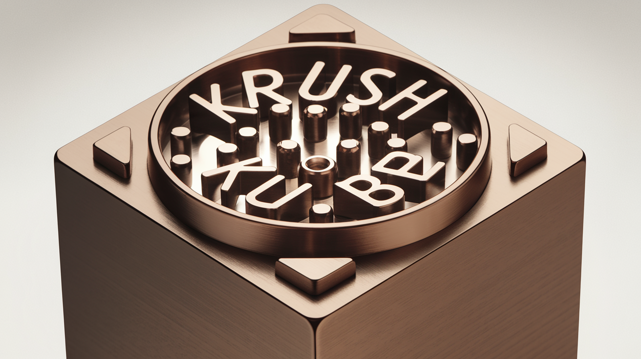 Image de haute qualité du grinder Krush Kube 2.0 Pax mettant en avant son design.