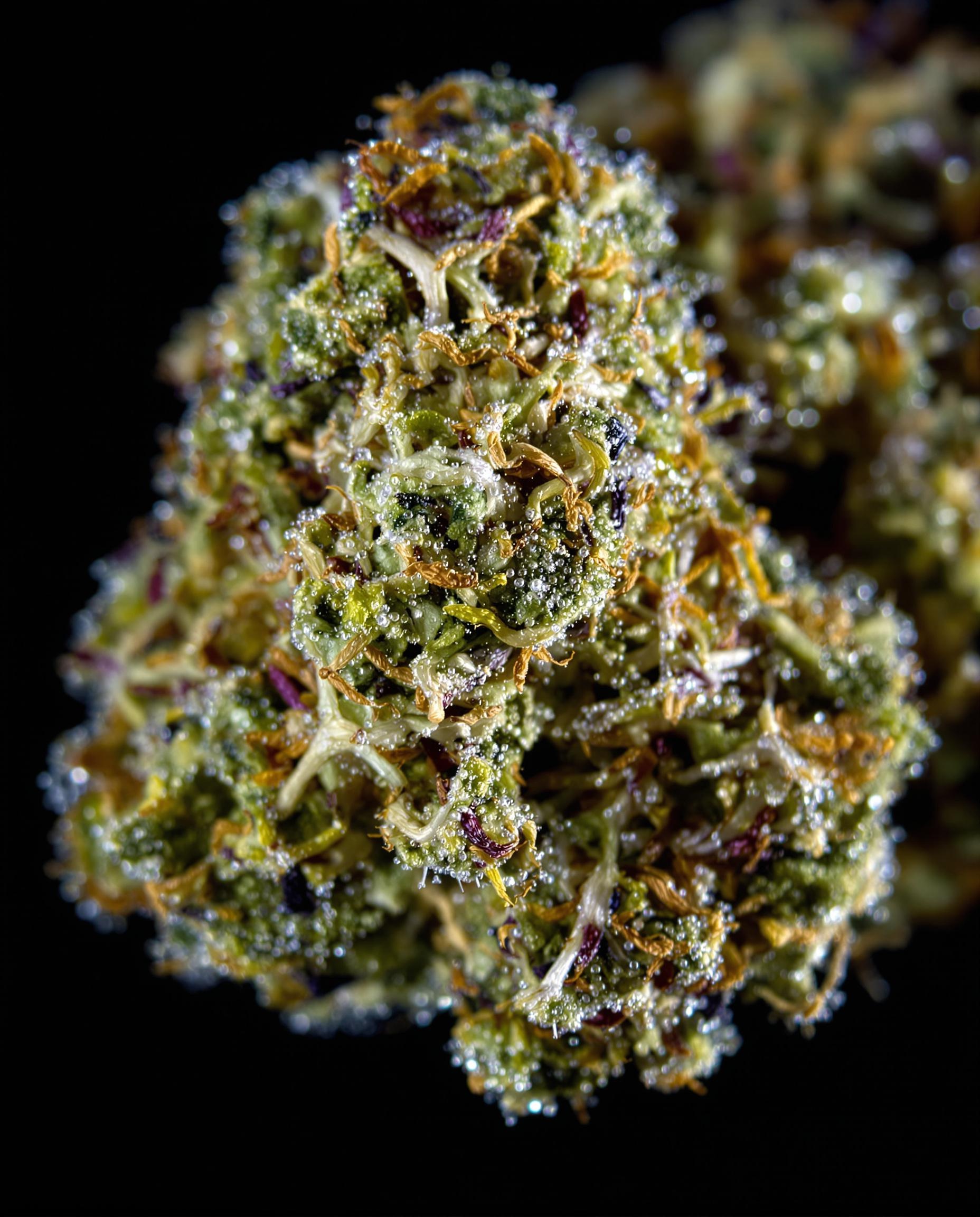 macro photographie trichomes cannabis