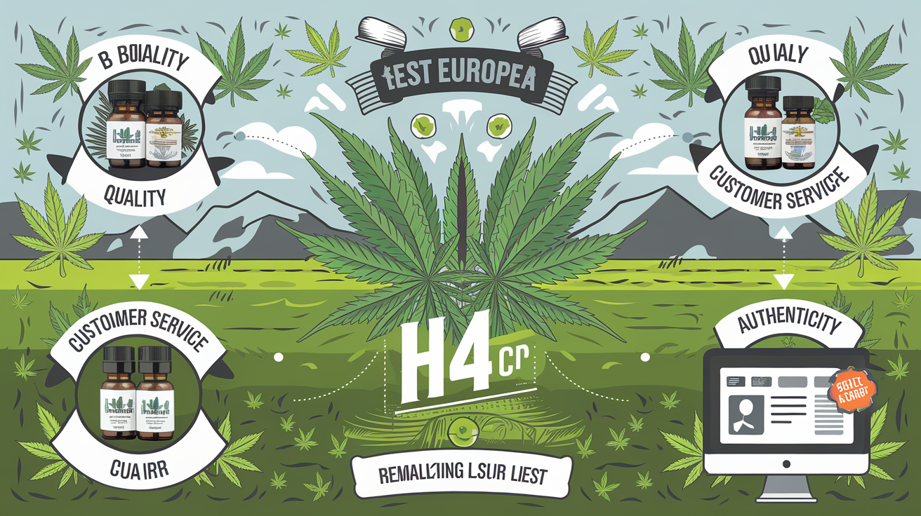 Illustration des meilleurs distributeurs européens de H4CBD