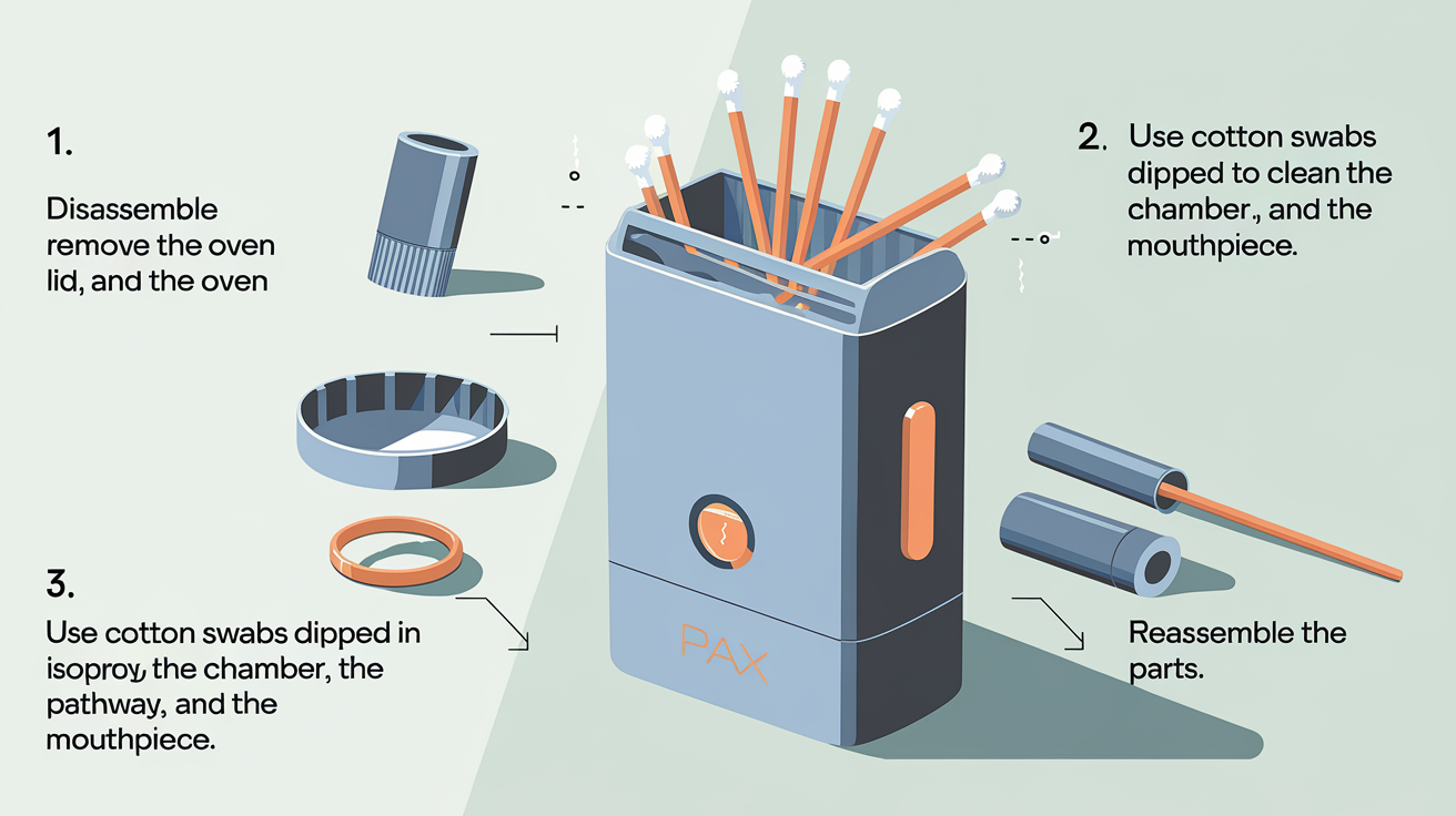 Étapes de nettoyage du vaporisateur PAX 2