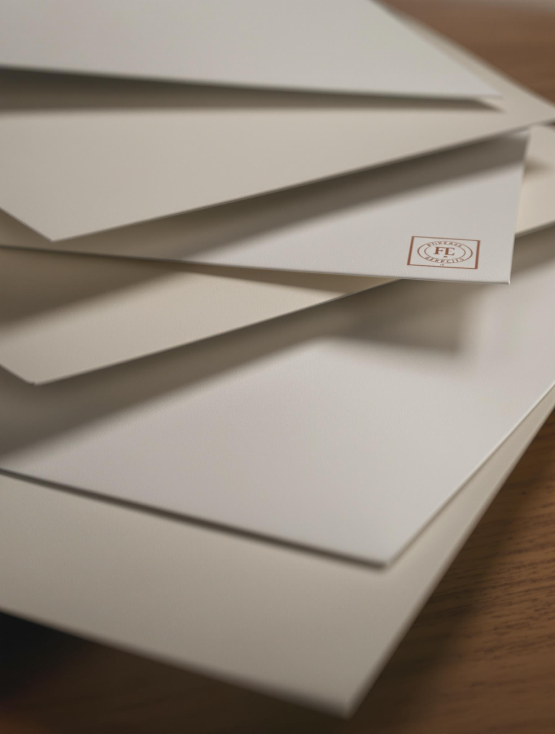 pile de lettres officielles sur une table en bois