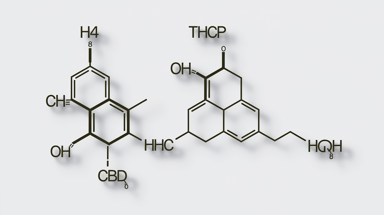 Structures chimiques du H4CBD et du THCP