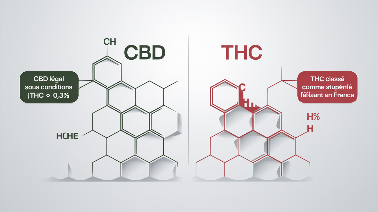 Schéma légal CBD vs THC France