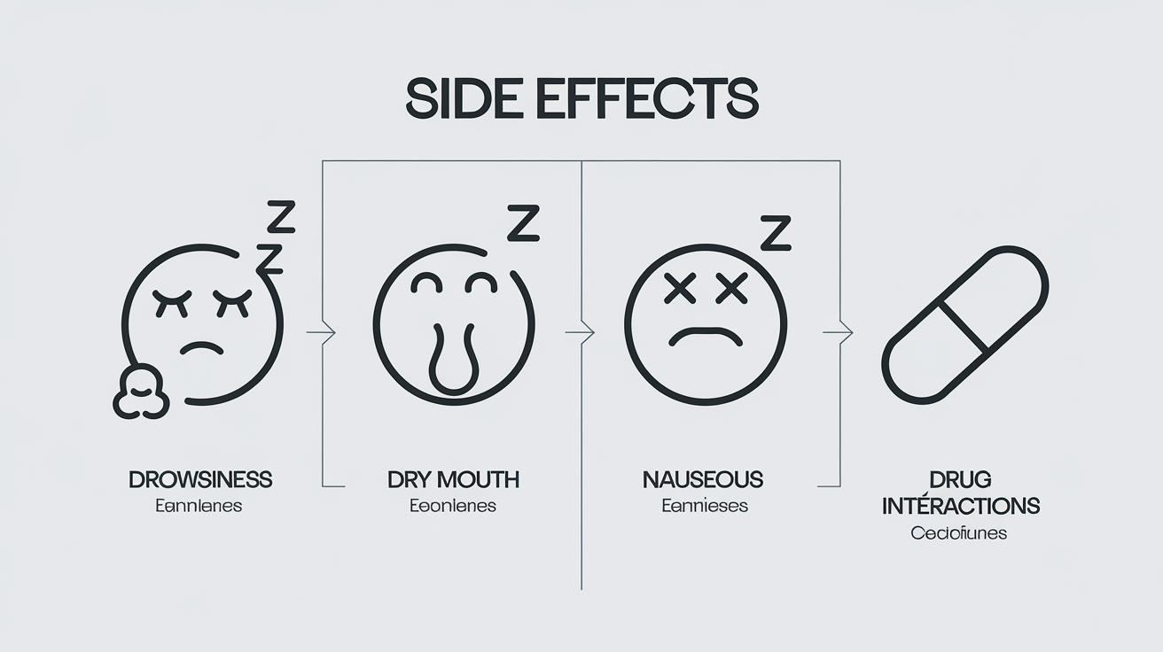 Schéma illustrant les effets secondaires du H4CBD