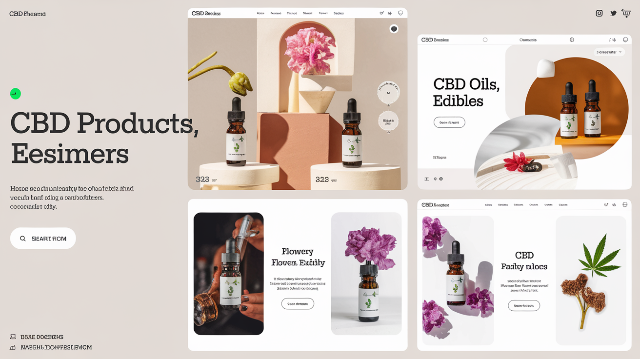 Site web présentant des produits CBD en France