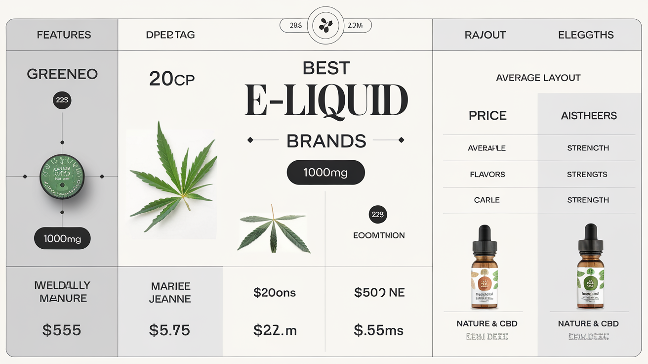 Comparatif des meilleures marques d'e-liquides CBD