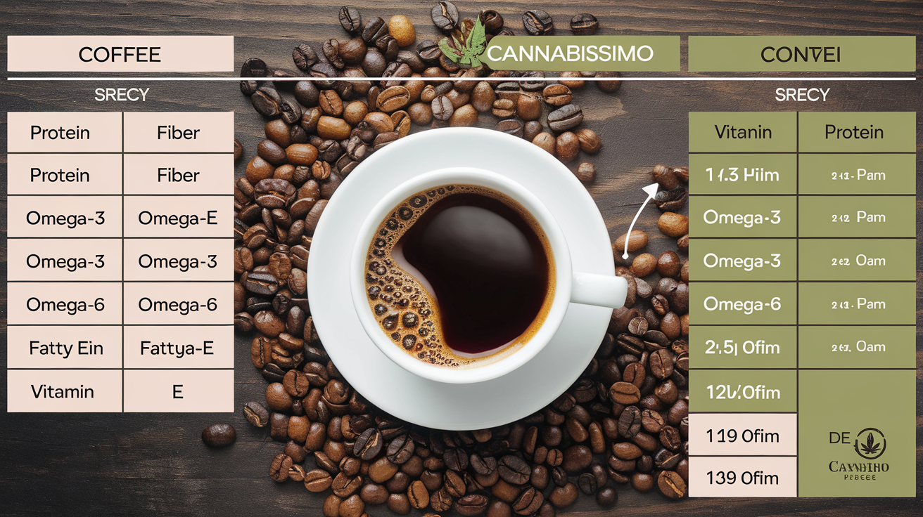 Tableau comparatif entre café classique et Cannabissimo