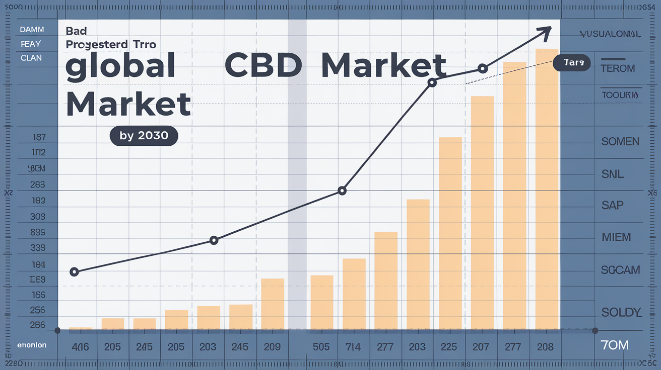 Tableau des prévisions de croissance sectorielle du marché mondial du CBD à l'horizon 2030.