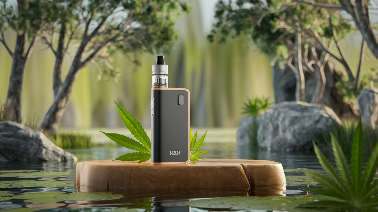 Une vapoteuse moderne avec e-liquide CBD